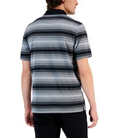 Alfani Men's Regular-Fit Supima Knit Interlock Striped Polo Shirt, Created for Macy's