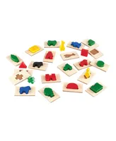 Guidecraft 3D Feel & Find Shapes and Tile Matching Toy - 40 Pieces