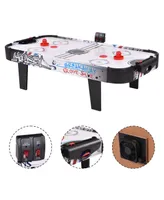 Costway 42''Air Powered Hockey Table Game Room Indoor Sport Electronic Scoring 2 Pushers