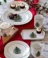 Spode Christmas Tree Polka Dot Mugs, Set of 4