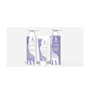 Sophie la Girafe Babycare Bottoms Up! Tushy Cream, Water Wipes and Travel Set
