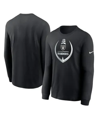 Men's Nike Black Las Vegas Raiders Icon Legend Long Sleeve Performance T-shirt