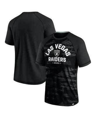 Men's Fanatics Black Las Vegas Raiders Hail Mary Raglan T-shirt
