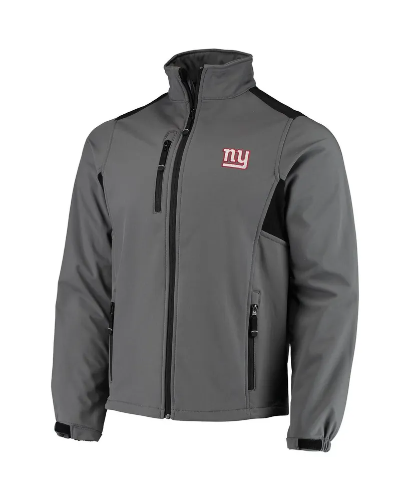 Men's Dunbrooke Charcoal New York Giants Circle Softshell Fleece Full-Zip Jacket