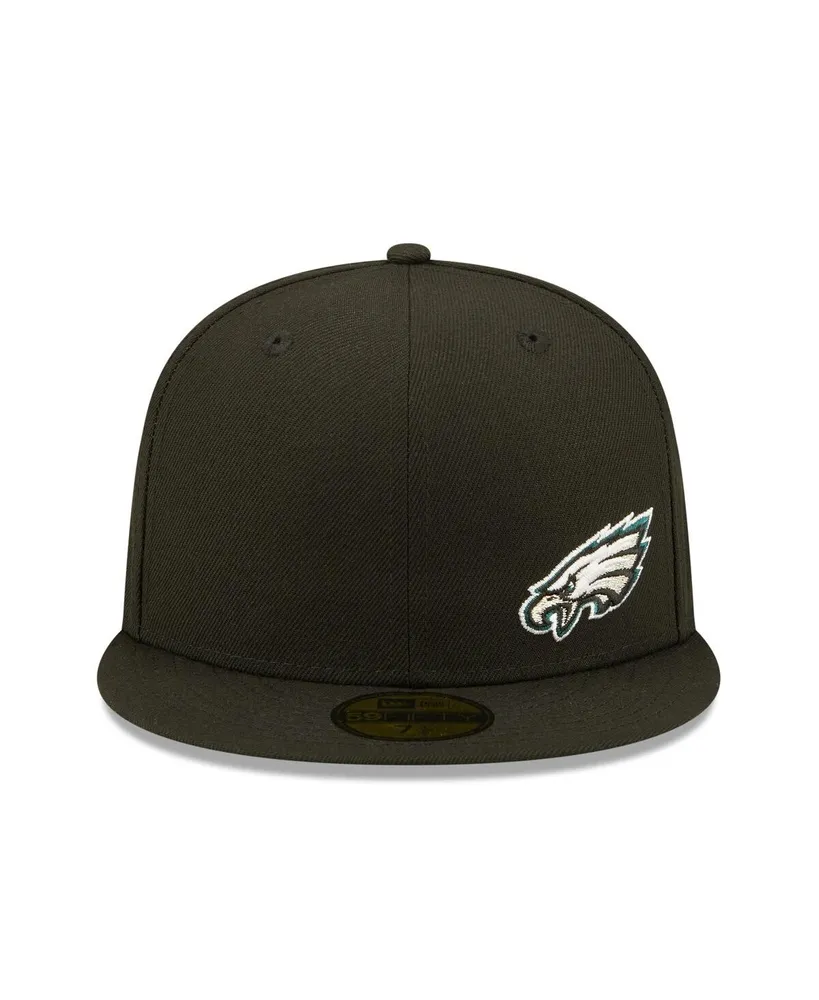 Men's New Era Black Philadelphia Eagles Flawless 59FIFTY Fitted Hat