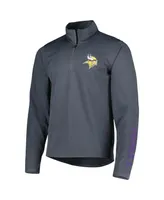 Men's Msx by Michael Strahan Charcoal Minnesota Vikings Quarter-Zip Sweatshirt