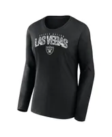 Women's Fanatics Branded Black Las Vegas Raiders Original State Lace-Up T-Shirt