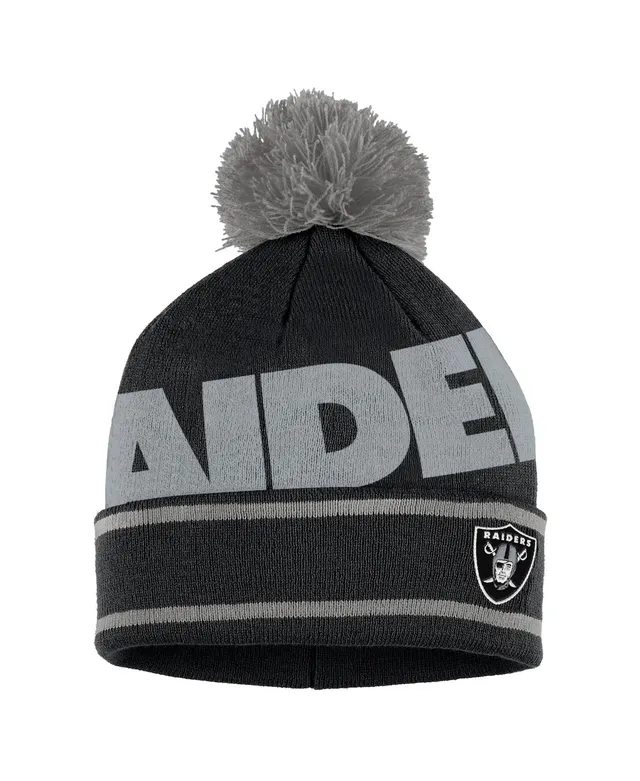 Lids Las Vegas Raiders WEAR by Erin Andrews Women's Double Jacquard Cuffed  Knit Hat with Pom and Gloves Set - Black