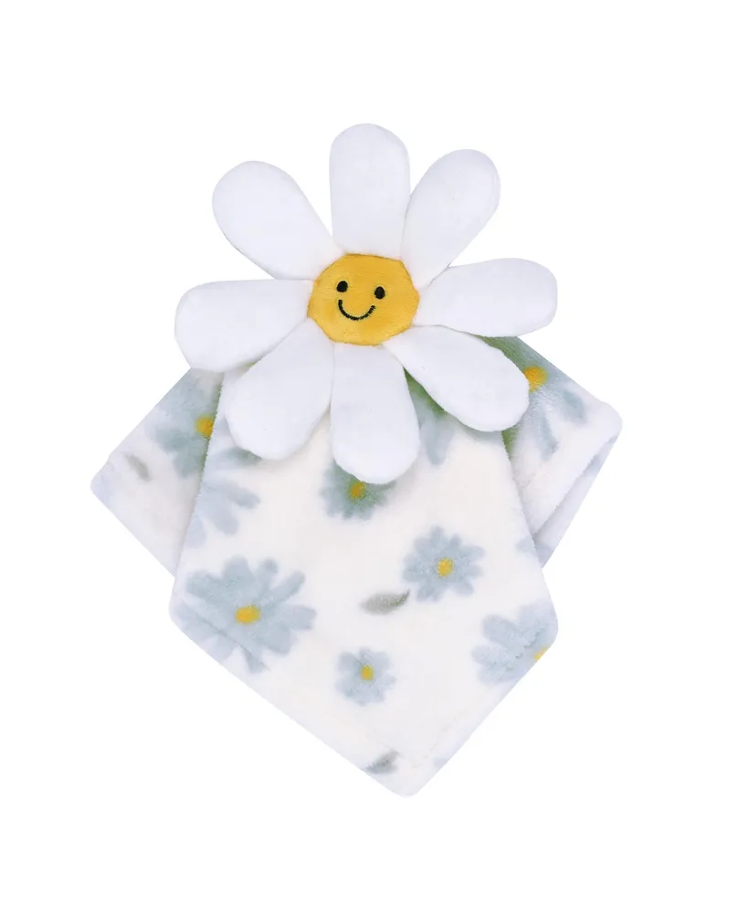 Lambs & Ivy Sweet Daisy Lovey White Flower Plush Security Blanket