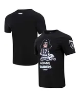 Men's Pro Standard Davante Adams Black Las Vegas Raiders Player Avatar Graphic T-shirt