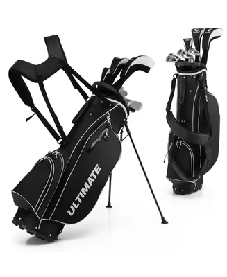 Costway Men's Complete Golf Clubs Package Set 10 Pieces Includes Alloy Driver