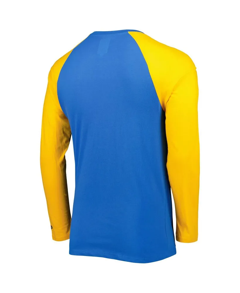 Men's New Era Powder Blue Los Angeles Chargers Current Raglan Long Sleeve T-shirt