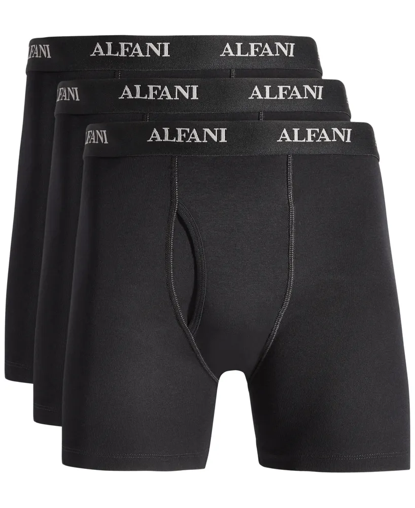 Alfani Men's Regular-Fit Solid Boxer Briefs, Pack of 4, Created for Macy's