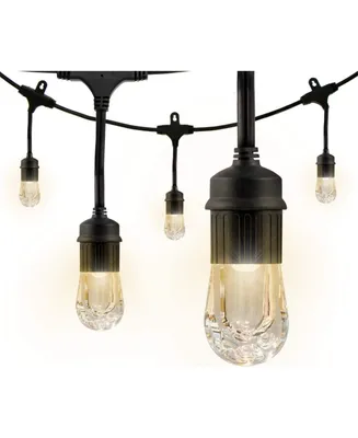 Enbrighten Indoor-Outdoor Lights, 12 Lifetime Bulbs, Black 24 feet