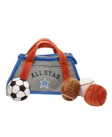 Lambs & Ivy Baby Sports Interactive Plush Toy Set - Football/Basketball/Baseball