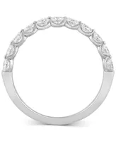 Diamond Double Row Band (1 ct. t.w.) 14k White Gold