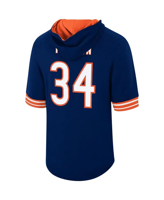 Men's Mitchell & Ness Walter Payton Navy Chicago Bears Retired Player Name  & Number Acid Wash Top