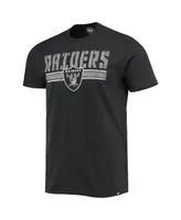 Men's '47 Brand Black Las Vegas Raiders Team Stripe T-shirt