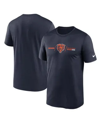 Men's Nike Navy Chicago Bears Horizontal Lockup Legend Performance T-shirt