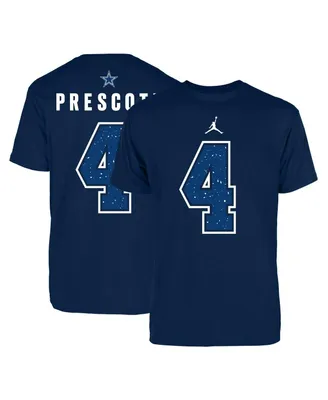 Men's Jordan Dak Prescott Navy Dallas Cowboys Name and Number T-shirt