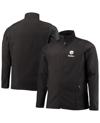 Men's Dunbrooke Black Pittsburgh Steelers Big and Tall Sonoma Softshell Full-Zip Jacket