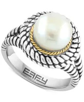 Effy Freshwater Pearl (9mm) Statement Ring in Sterling Silver & 18k Gold-Plate