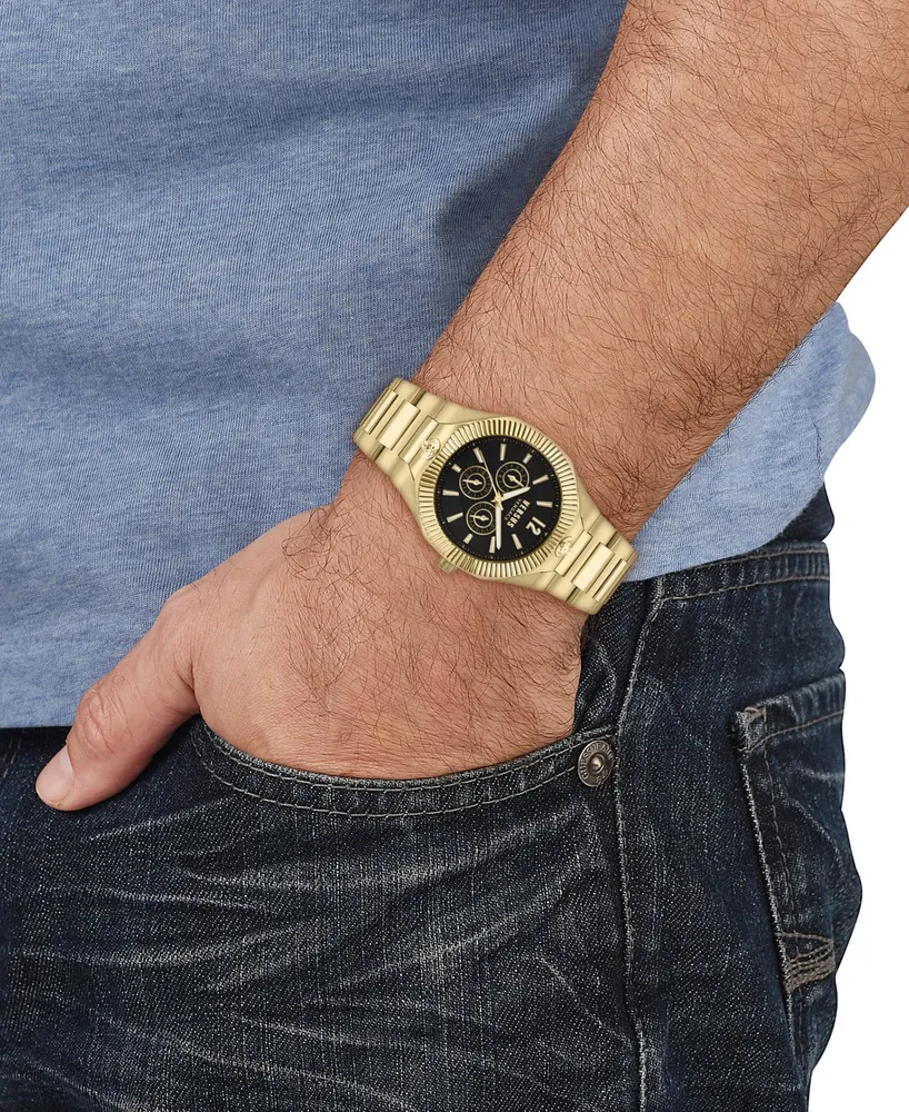Versus Versace Men's Echo Park Gold Ion Plated Bracelet Watch 42mm