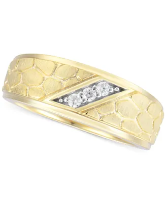 Diamond Nugget Pattern Band (1/10 ct. t.w.) in 10k Gold