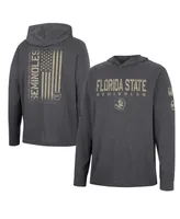 Men's Colosseum Charcoal Florida State Seminoles Team Oht Military-Inspired Appreciation Hoodie Long Sleeve T-shirt