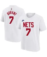 Big Boys Nike Kevin Durant White Brooklyn Nets 2022/23 Classic Edition Name and Number T-shirt