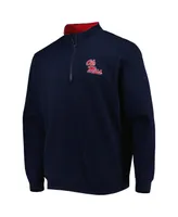 Men's Colosseum Navy Ole Miss Rebels Tortugas Quarter-Zip Sweatshirt