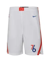 Big Boys Jordan White Philadelphia 76Ers 2022/23 City Edition Swingman Shorts