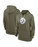 Women's Nike Olive Pittsburgh Steelers 2022 Salute To Service Performance Pullover Hoodie