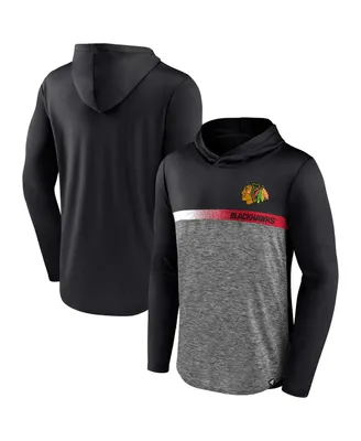 Men's Fanatics Black Chicago Blackhawks Podium Defender Pullover Hoodie