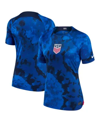 Women's Nike Blue Usmnt 2022/23 Away Breathe Stadium Replica Blank Jersey