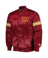 Men's Starter Burgundy Washington Commanders The Pick and Roll Full-Snap Jacket