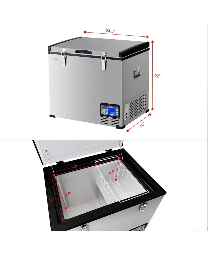 Costway 63-Quart Portable Electric Car Cooler Refrigerator / Freezer