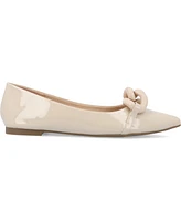 Journee Collection Women's Clareene Chain Pointed Toe Flats
