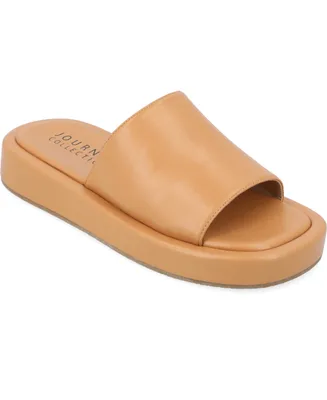Journee Collection Women's Denrie Platform Slip-On Sandals