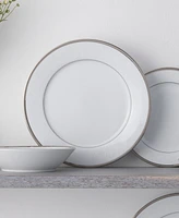 Noritake Regina Platinum Set of 4 Dinner Plates, Service For 4