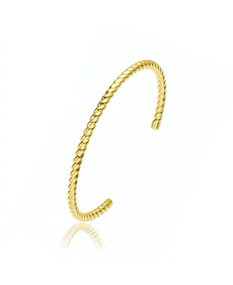 Rachel Glauber Ra 14K Gold Plated Beaded Cuff Bracelet