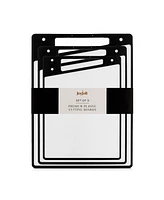 JoyJolt Plastic 3 Piece Cutting Board Set