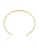 Rachel Glauber Ra 14K Gold Plated Leaf Cuff Bracelet