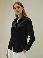 Lilysilk Women's Basic Concealed Placket Silk Shirt