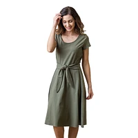 Hope & Henry Women's Tie Waist Knit Dress