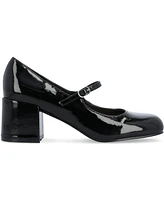 Journee Collection Women's Okenna Mary Jane Block Heel Pumps