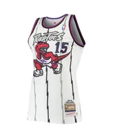 Men's Mitchell & Ness Vince Carter White Toronto Raptors Hardwood Classics 1998-99 Authentic Jersey