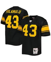 Men's Mitchell & Ness Troy Polamalu Black Pittsburgh Steelers 2008 Alternate Authentic Retired Player Jersey