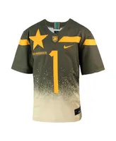 Big Boys and Girls Nike #1 Olive Army Black Knights 1st Armored Division Old Ironsides Untouchable Football Jersey