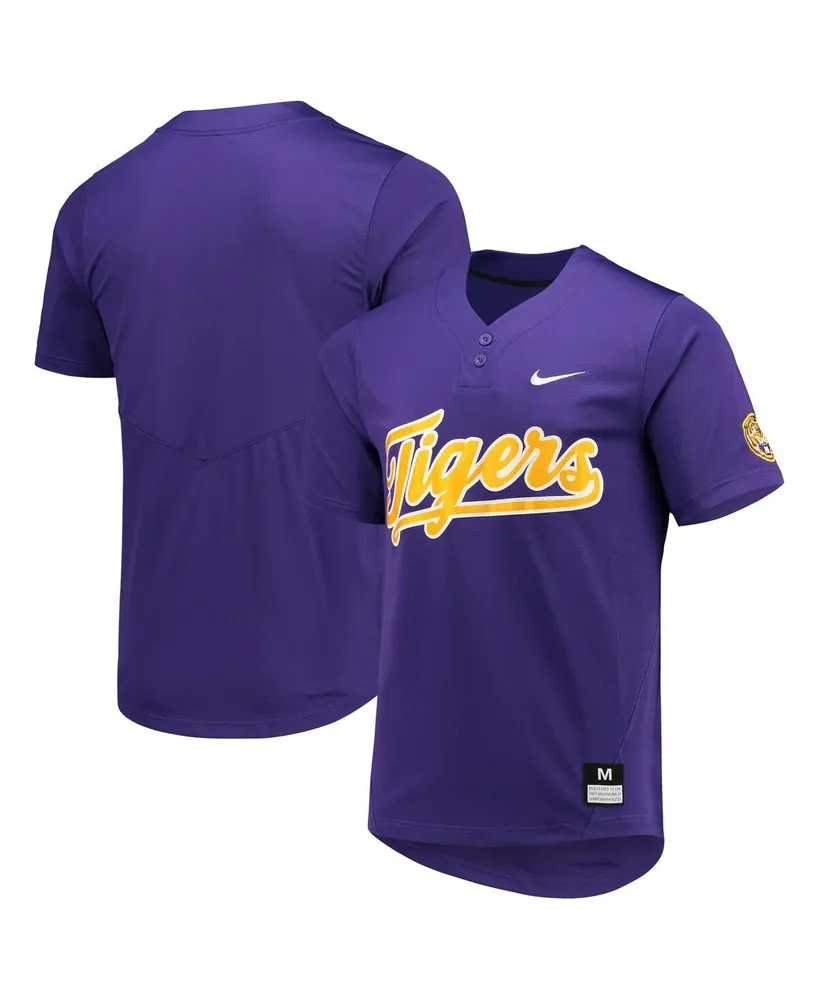 Men's and Women's Nike Purple Lsu Tigers Two-Button Replica Softball Jersey